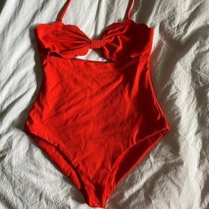 Red bathing suit